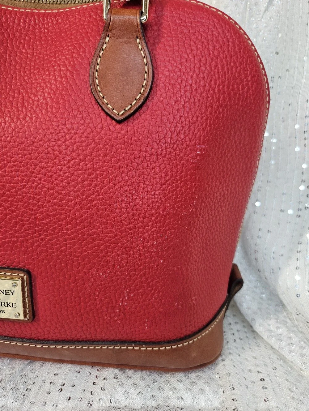 Dooney & Bourke Pebbled Leather Satchel Crossbody Bag